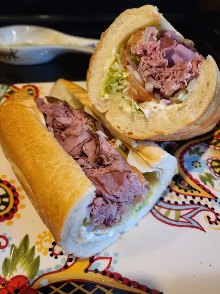 Homemade Hot Roast Beef Hoagie Roll